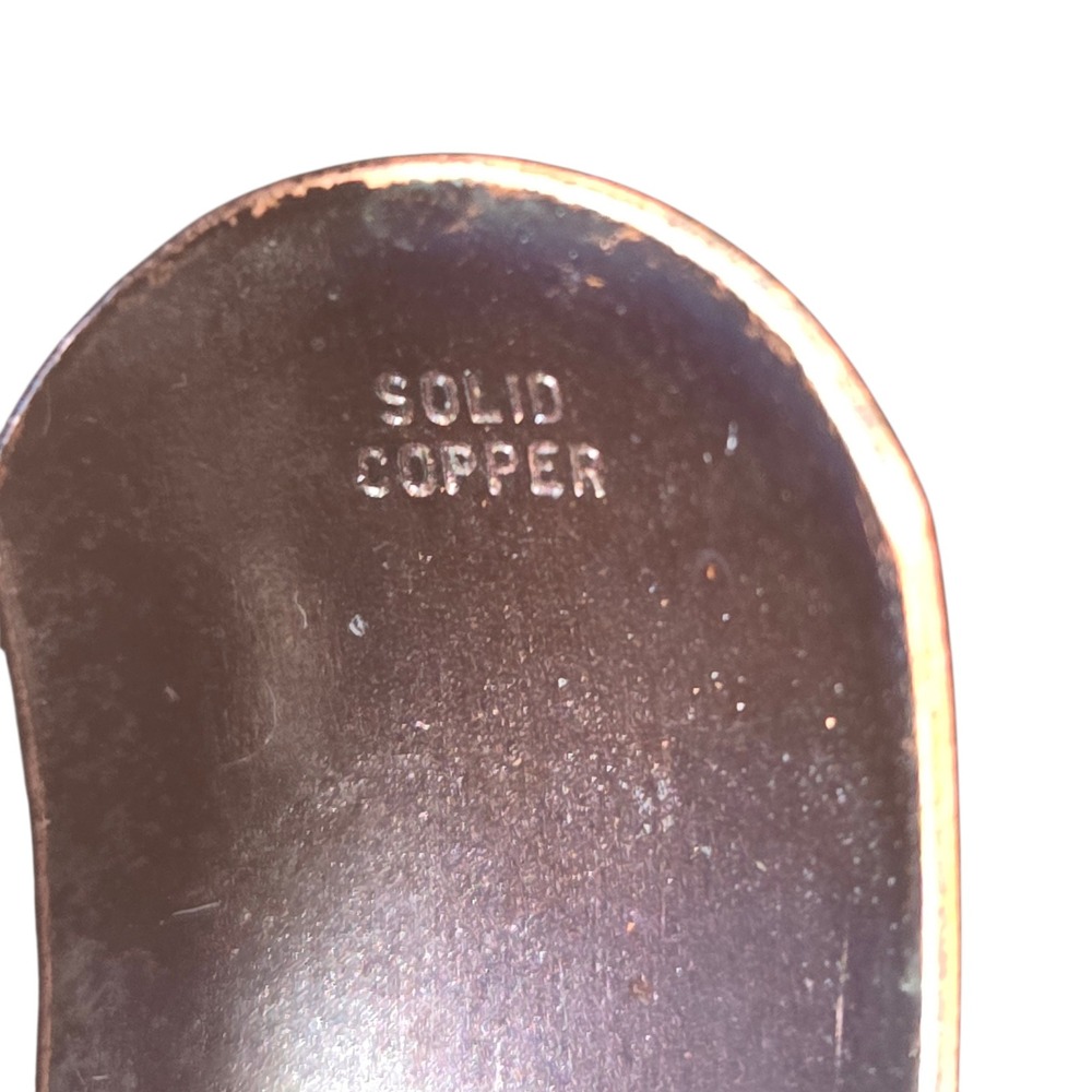 Solid Copper Cuff Bracelet Women OS Copper Embossed Floral Botanical Vintage - Picture 6 of 6